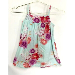 Gap Kids Girls Outlet Baby Blue Pink Purple Floral Sleeveless Sundress Small 6-7